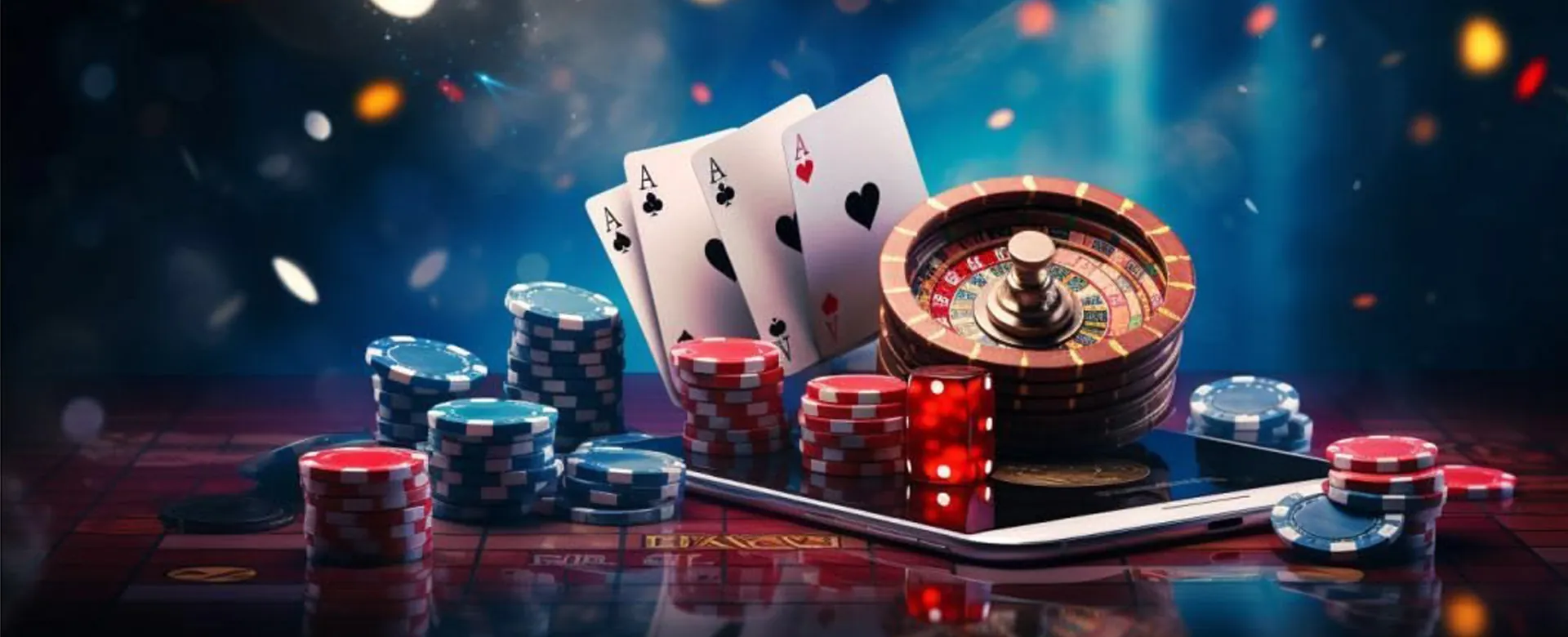 A luxurious table game setup with responsible gaming elements